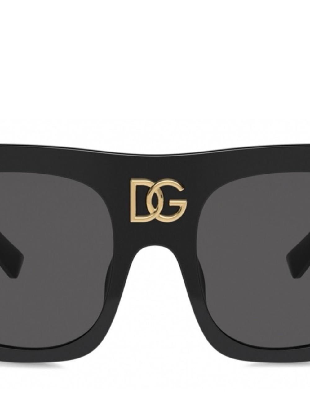 Dolce & Gabbana Black Sunglasses with Gold DG Emblem